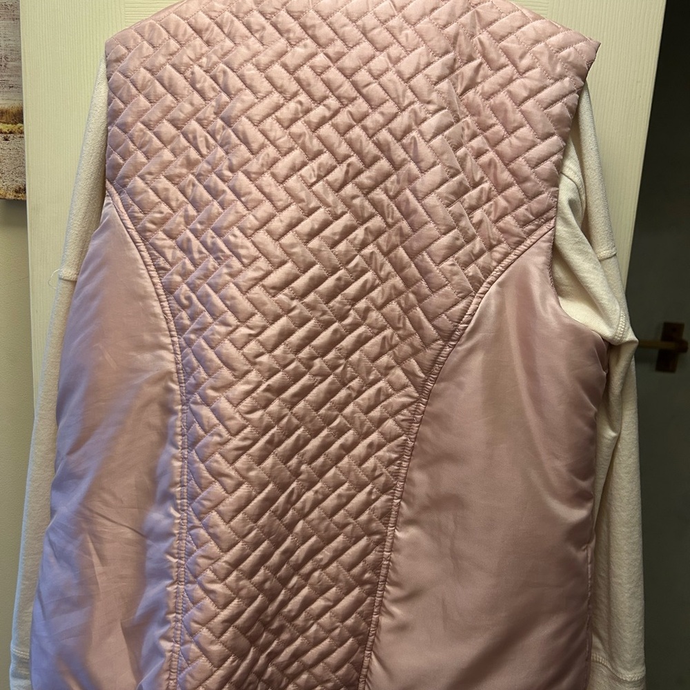 Hannah Quilted Pink Women's Vest with Long Sleeve Top - Picture 4 of 4